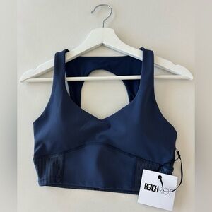 Beach Riot Navy Blue Sports Bra
